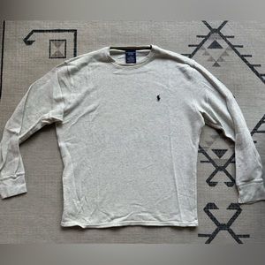Polo Ralph Lauren - Long Sleeve Waffle - Large - cream color